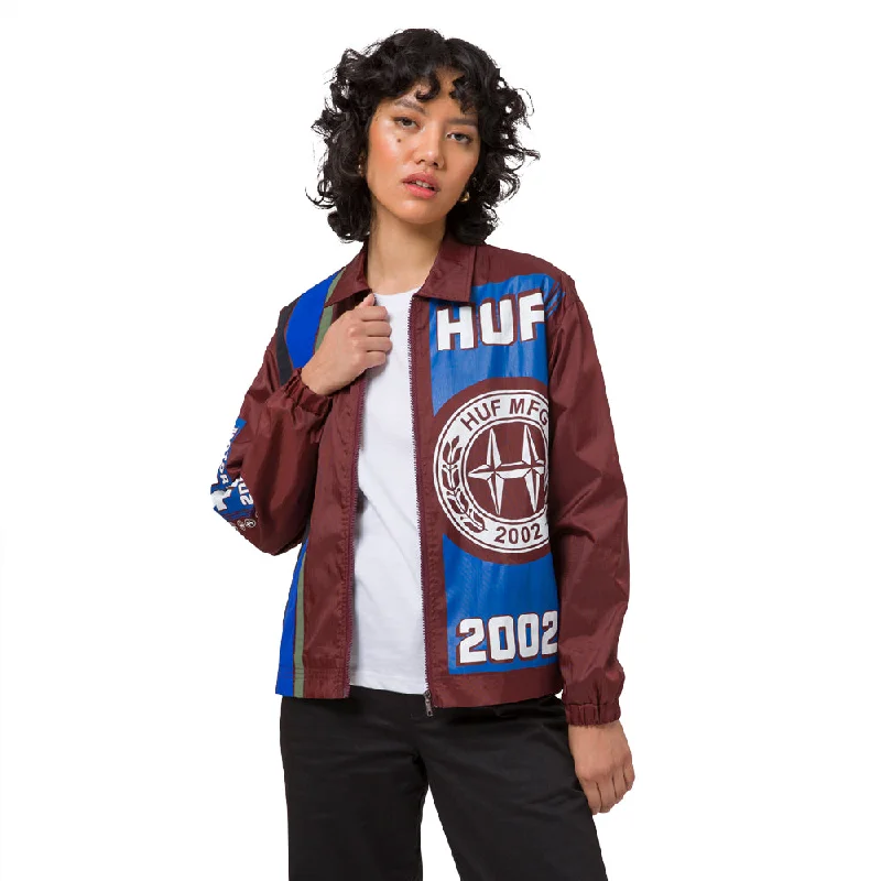 HUF WOMENS HUF-CLASS RACE JACKET // PLUM