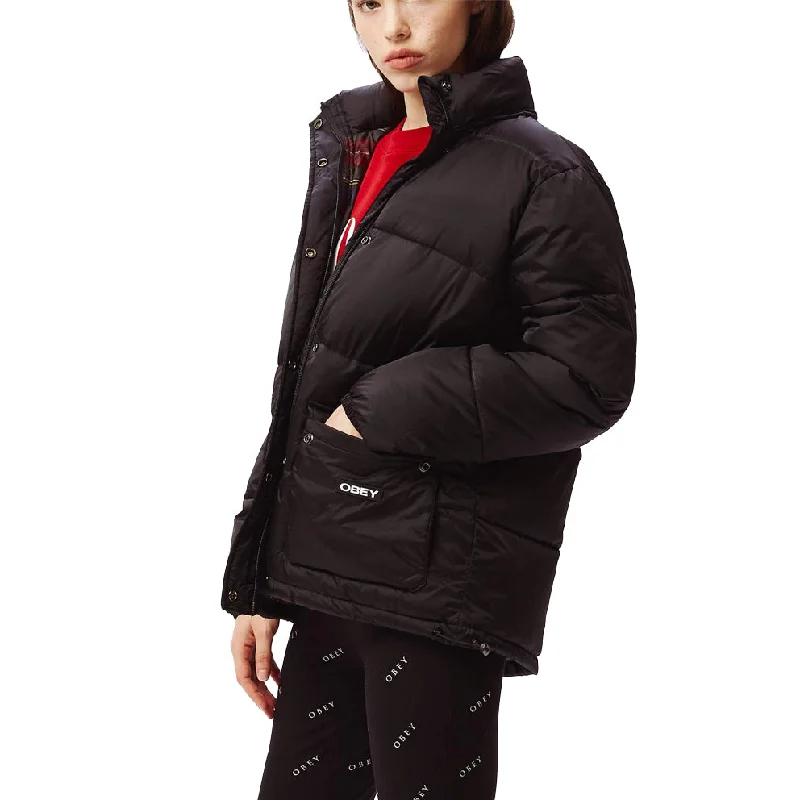 OBEY IRVING PUFFY COAT // BLACK