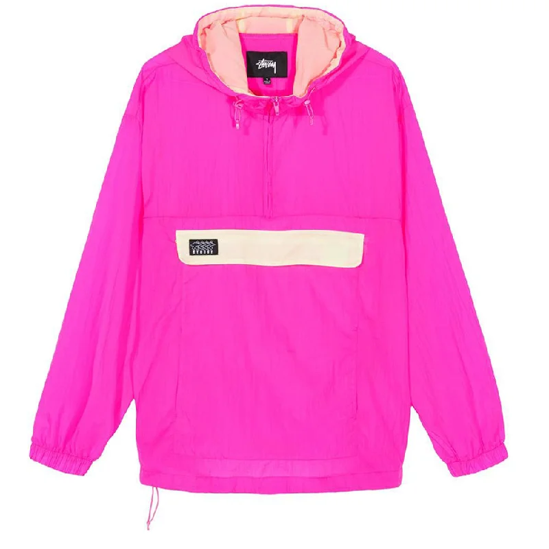 STÜSSY AYDIN NYLON CRINKLE ANORAK // PINK