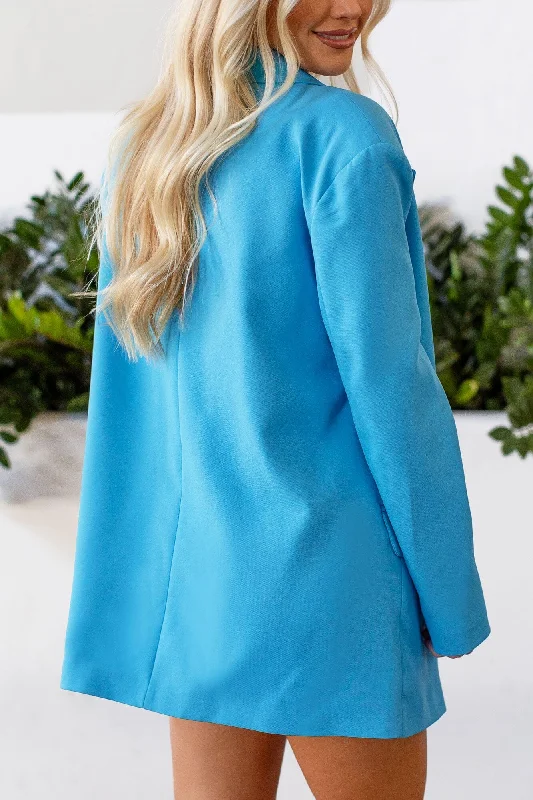 Hype Blue Boyfriend Blazer