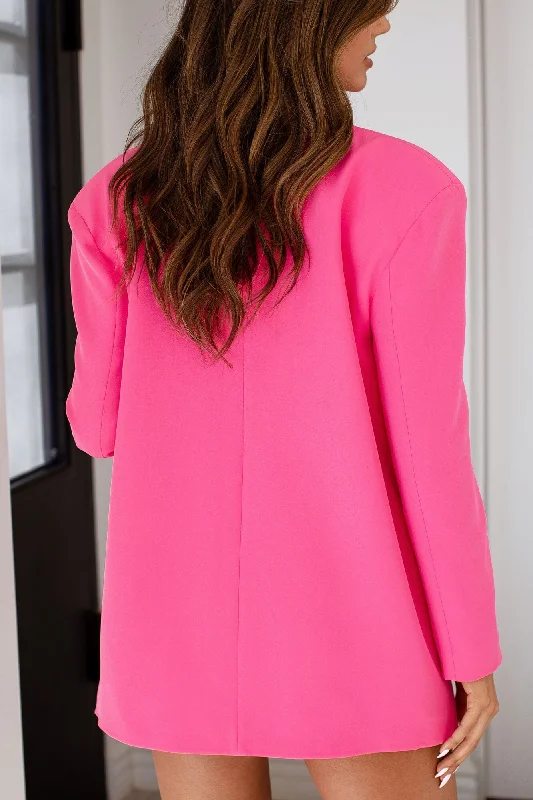 Hype Fuchsia Boyfriend Blazer