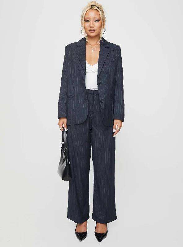 Leaben Blazer Navy Pinstripe