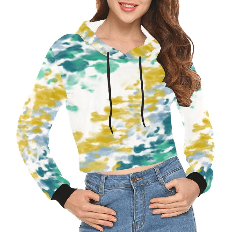 XL / FZ WOMEN'S DESIGNER HOODIE - TOO Women's All Over Print Cropped Hoodie (Model H22)