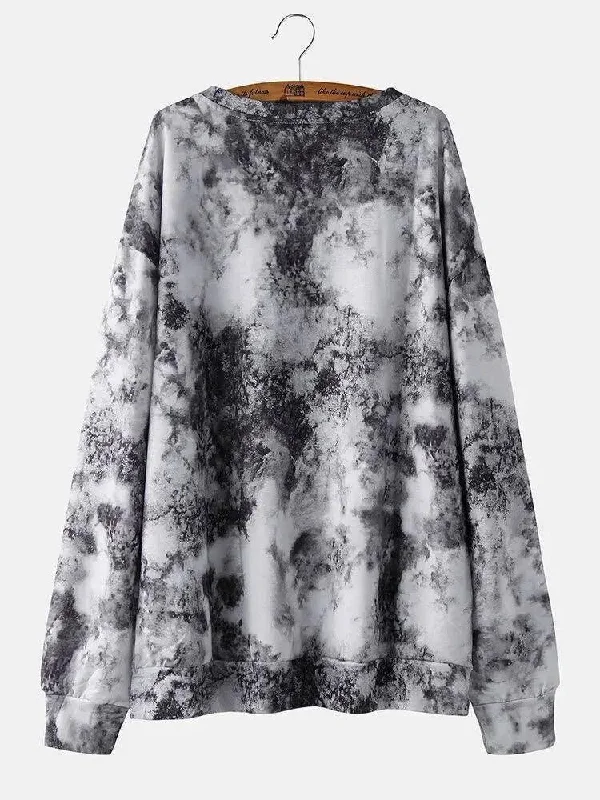 Butterfly Print Long-Sleeved Round Neck Bottoming Sweater