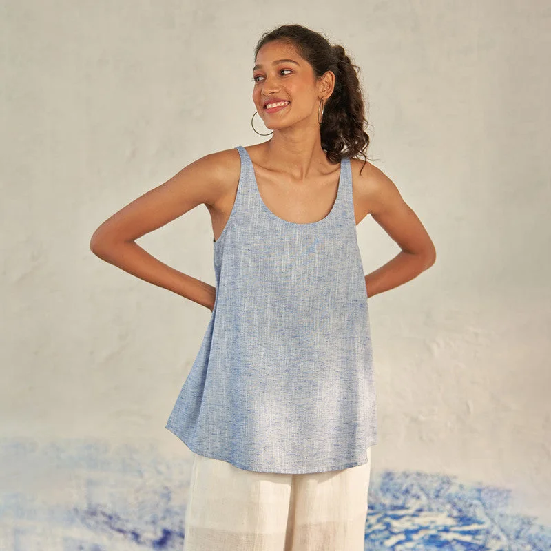 Cotton Tank Top for Women | Sleeveless | Deep Blue