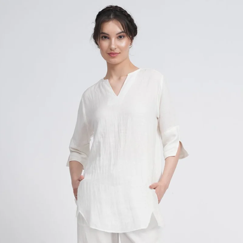 Linen Top for Women | Cream