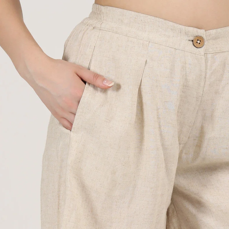 Linen Shorts for Women | Beige