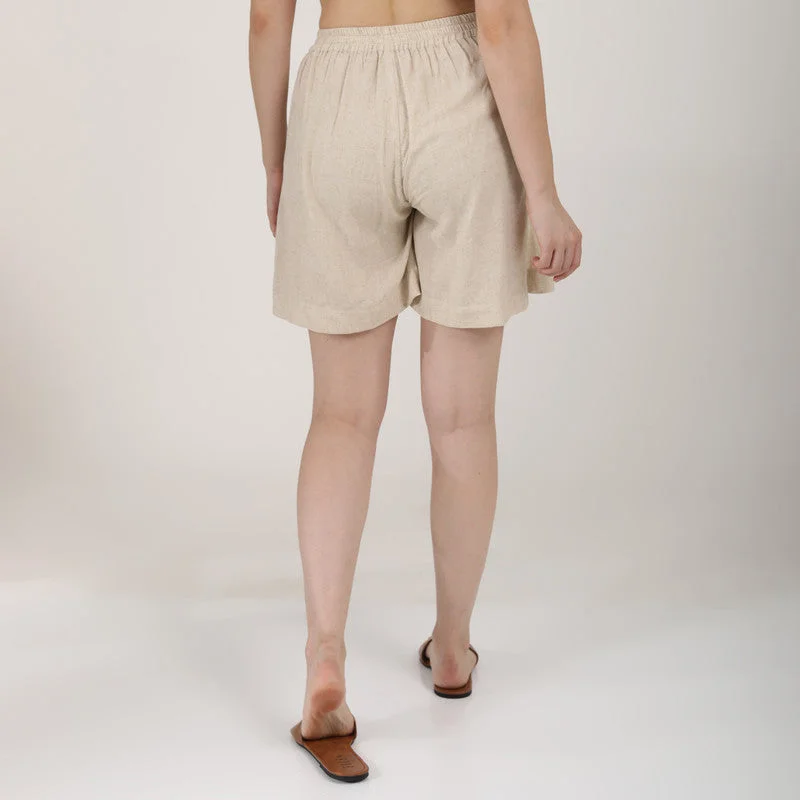 Linen Shorts for Women | Beige