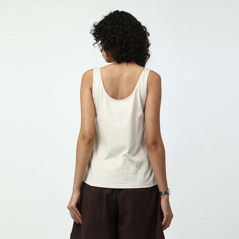 Organic Cotton Camisole Top | Off-White