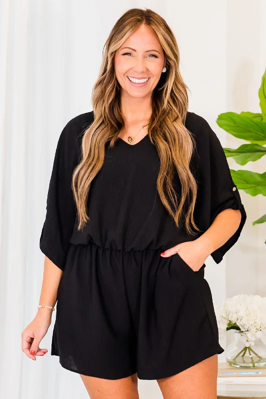 Be The It Girl Romper, Black