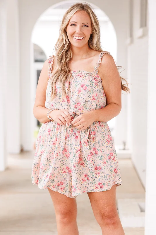 Can't Be True Romper, Blush