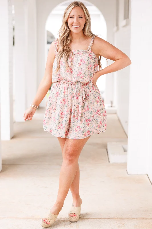 Can't Be True Romper, Blush