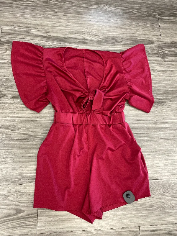 Red Romper Shein, Size M