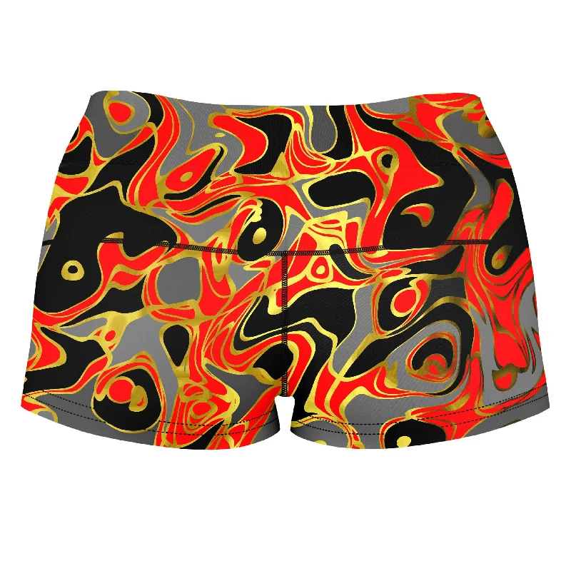 abstract-journey-high-waisted-womens-shorts