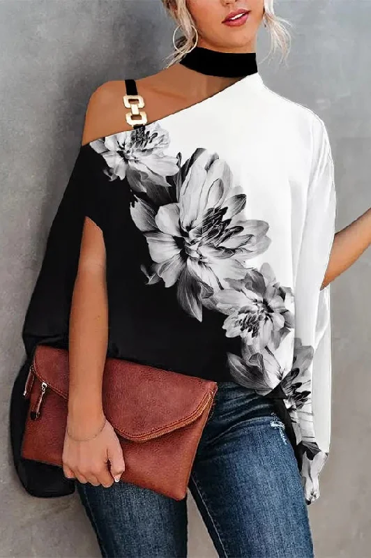 always-right-chain-one-shoulder-loose-top