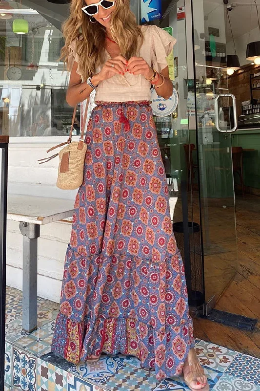 audrina-bohemian-print-elastic-waist-tassel-maxi-skirt