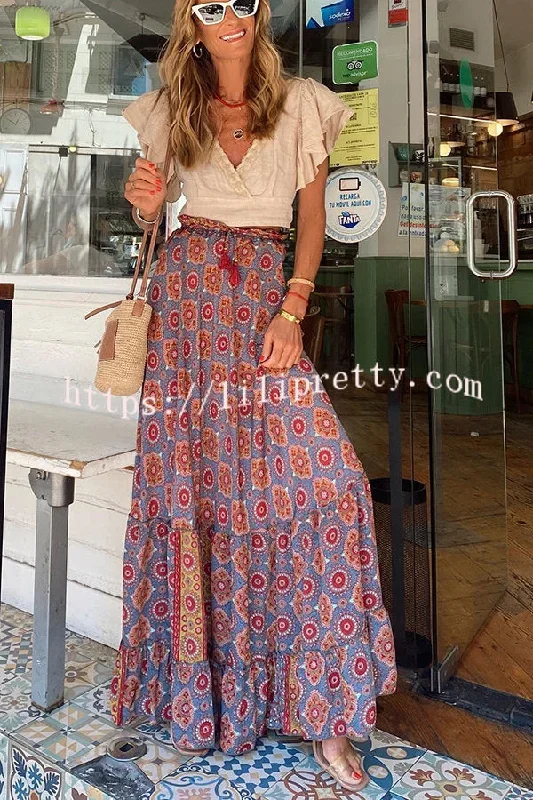 audrina-bohemian-print-elastic-waist-tassel-maxi-skirt