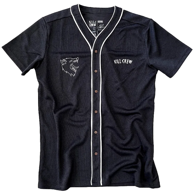 WOLVES BASEBALL JERSEY - BLACK