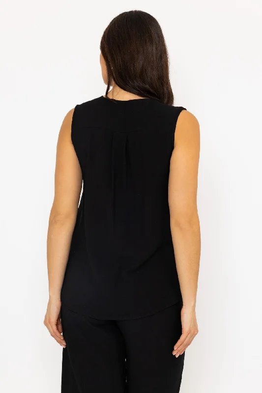 black-button-detail-sleeveless-top