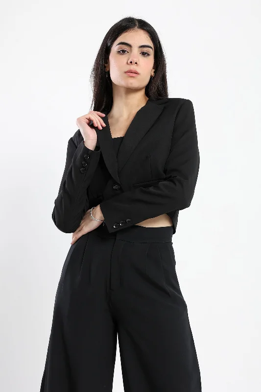 Blazer - Button Closure - Cropped