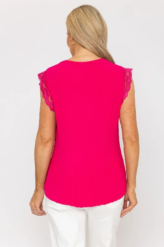 cap-sleeve-lace-trim-pleated-top-in-pink