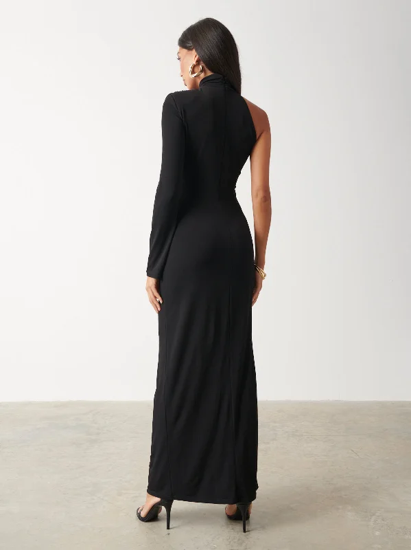 cole-one-shoulder-jersey-maxi-dress-black