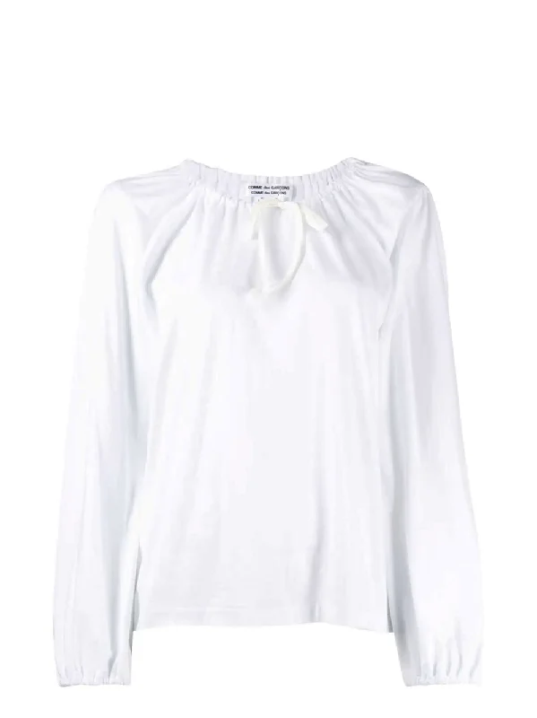 Round Ribbon Collar Top