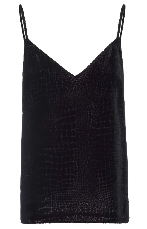 Croc Cami In Black