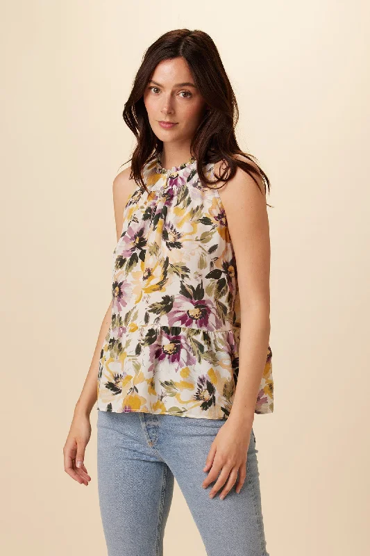 Dahlia Washable Silk Blouse - Isabella Floral - ReAmour