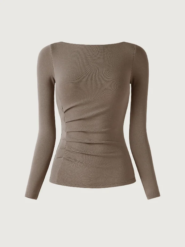 Eco-Mousse®2.0 Boatneck Tucks Brami Top