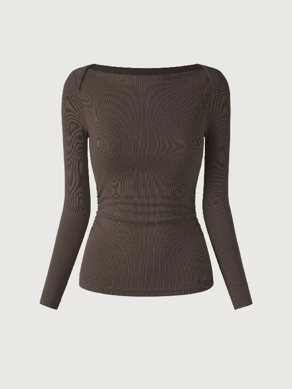 Eco-Mousse® Rib Boatneck Brami Top