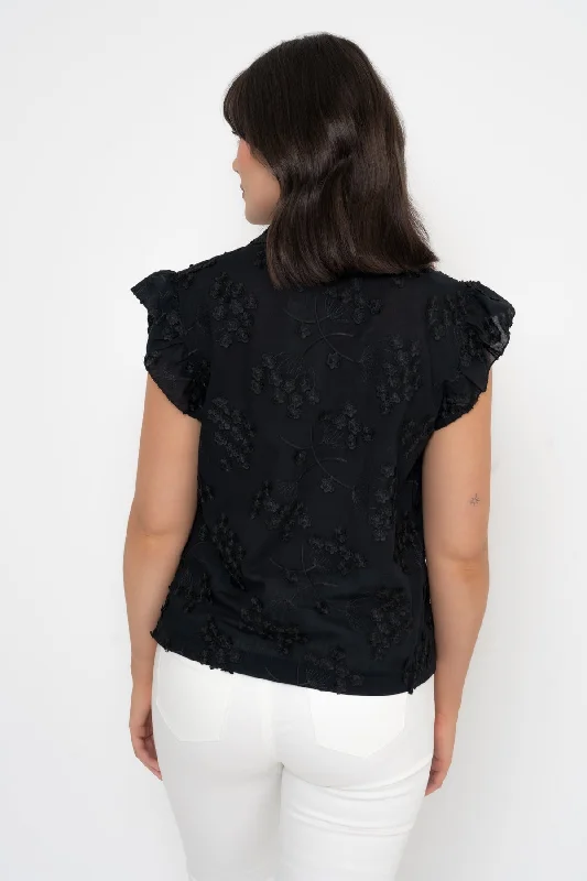 embroidered-ruffle-sleeve-top-in-black