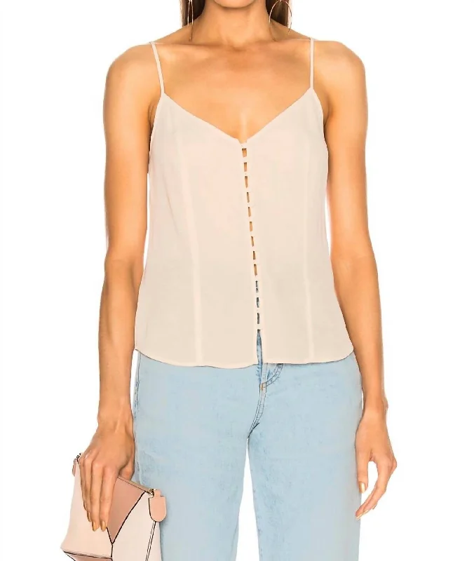 Emiliana Button Up Tank In Quartz