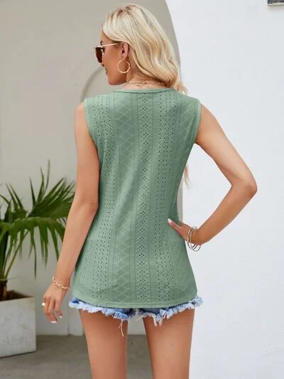 eyelet-lace-detail-v-neck-tank-1