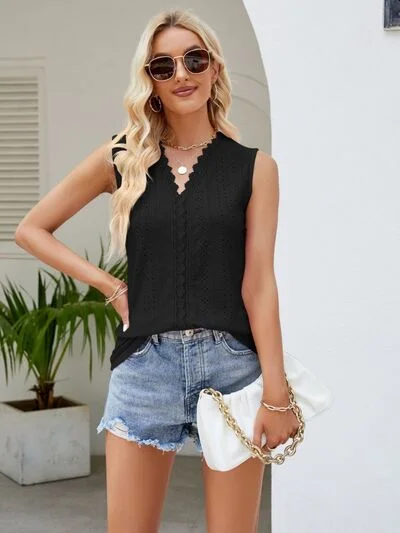 eyelet-lace-detail-v-neck-tank-1