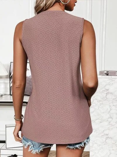 eyelet-round-neck-tank