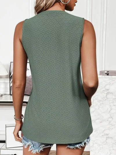 eyelet-round-neck-tank