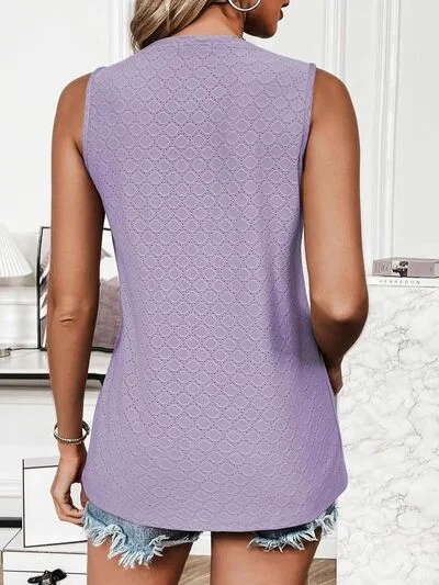 eyelet-round-neck-tank