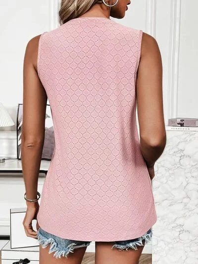 eyelet-round-neck-tank