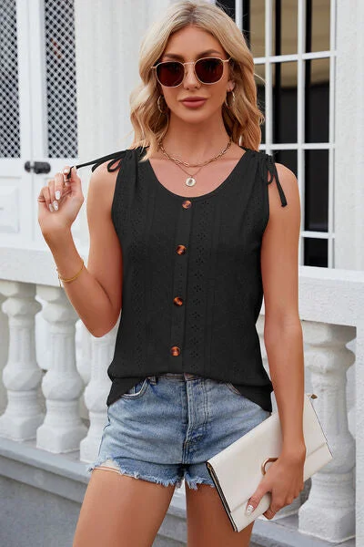 eyelet-round-neck-wide-strap-tank