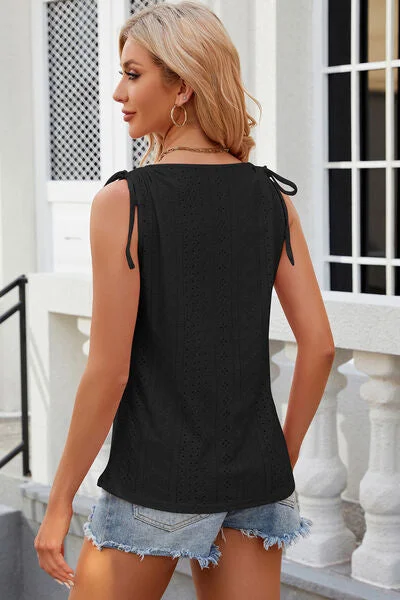 eyelet-round-neck-wide-strap-tank