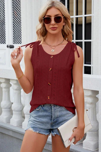 eyelet-round-neck-wide-strap-tank