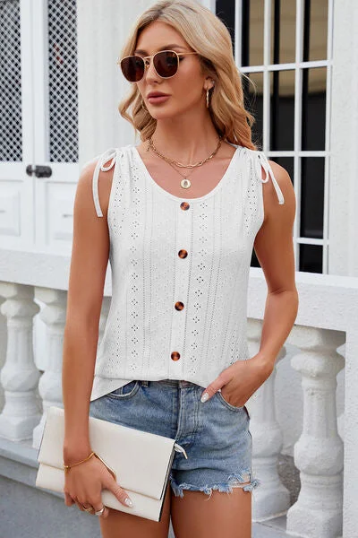 eyelet-round-neck-wide-strap-tank