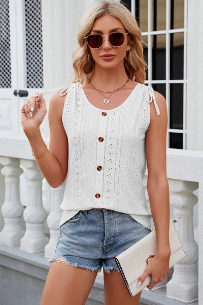 eyelet-round-neck-wide-strap-tank