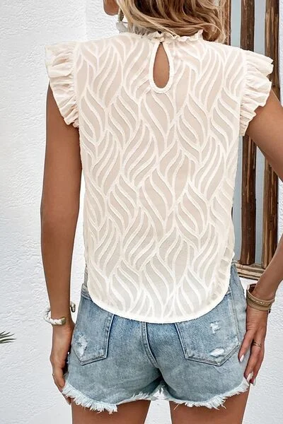 frill-mock-neck-cap-sleeve-tank