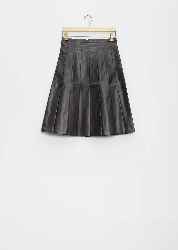 Pleated Midi Skirt Oil