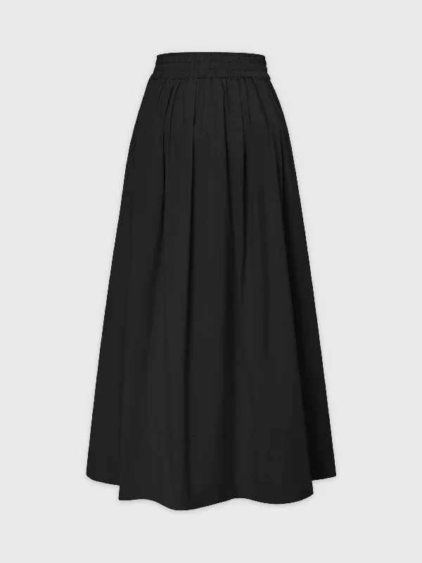 gathered-waist-skirt-black