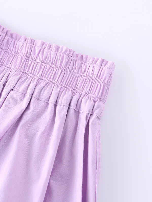 gathered-waist-skirt-lavender