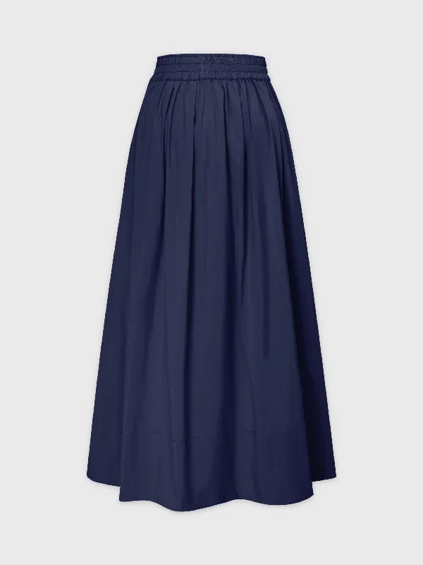 gathered-waist-skirt-navy