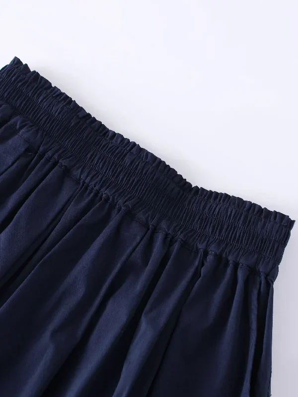 gathered-waist-skirt-navy